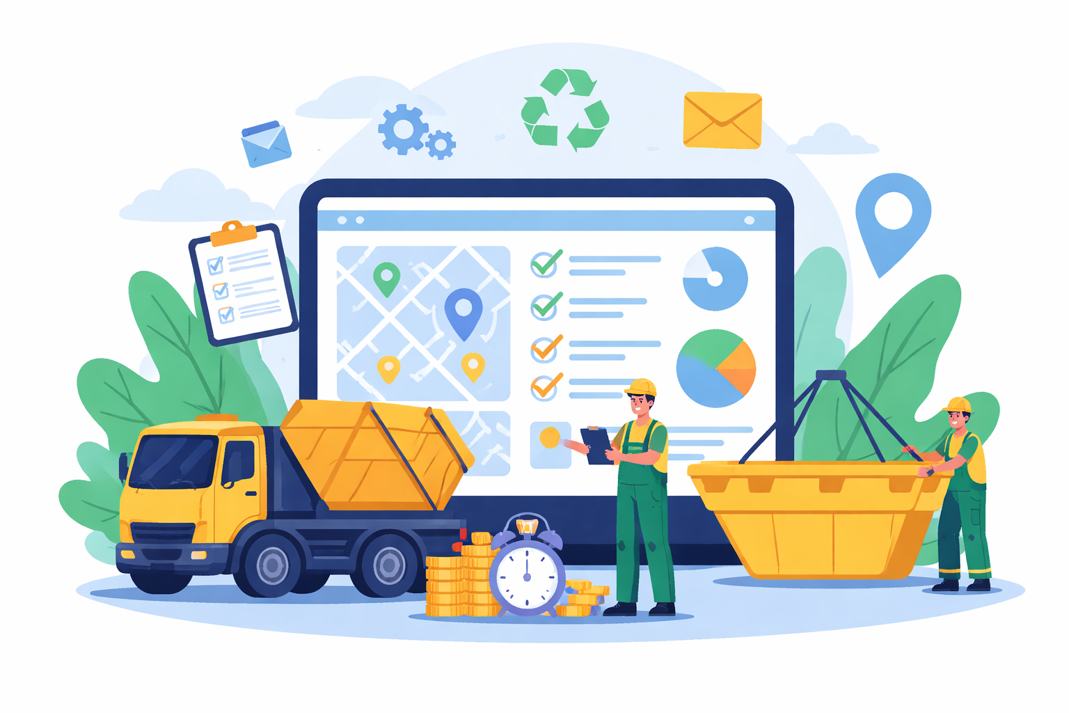 Skip bin hire software Australia for bookings, bin tracking and invoicing